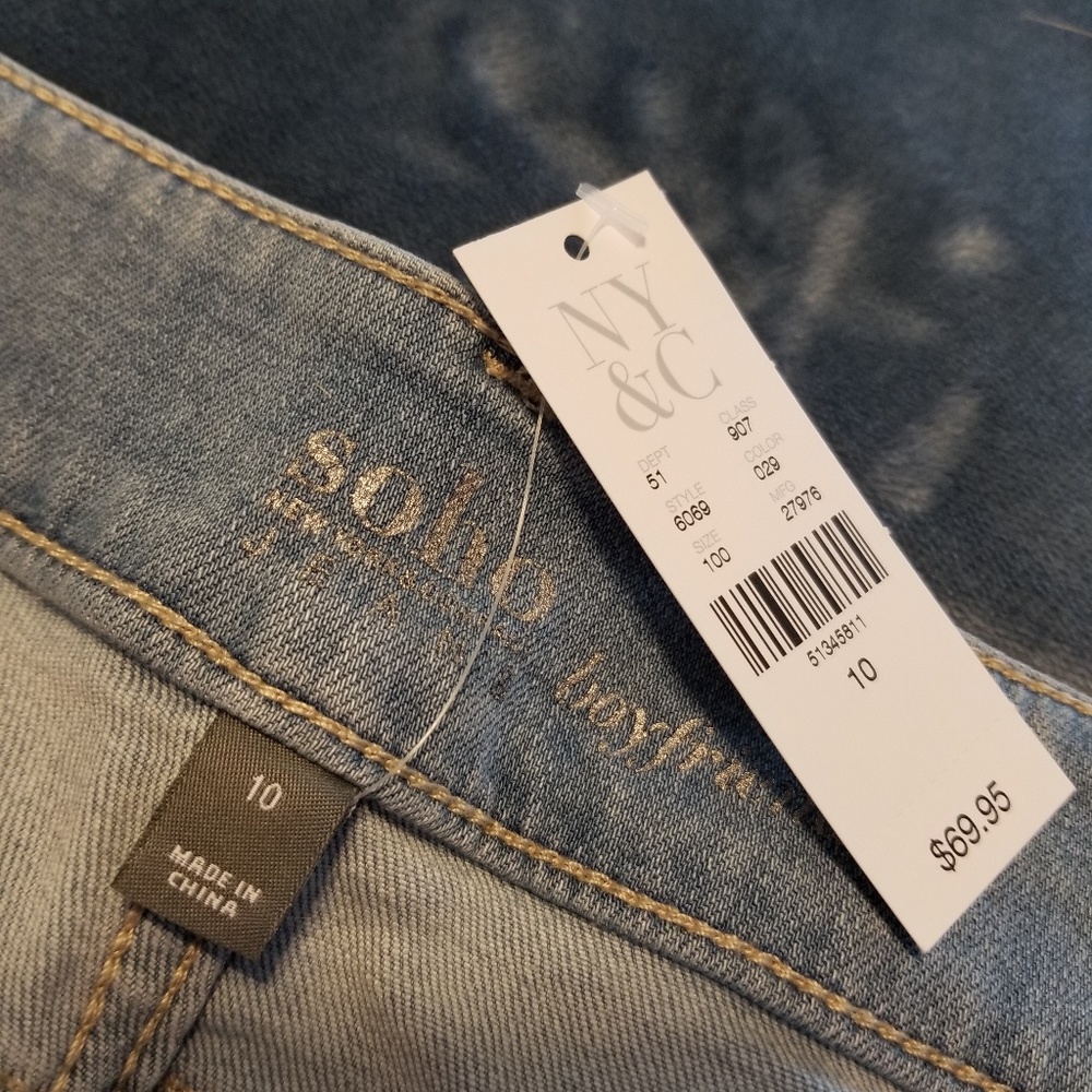 NY & Co Paint Splatter Jeans With Stretch sz 10 - Picture 5 of 8